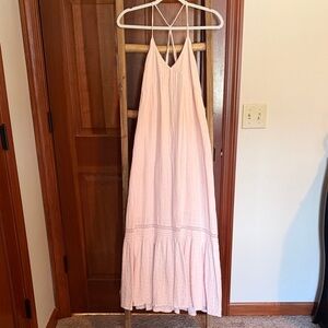 Light Pink Strappy Maxi Dress